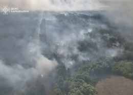 Росіяни намагалися обстріляти рятувальників, які гасили пожежу на Харківщині