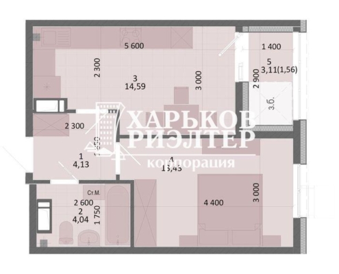 2-кімнатна квартира, Пятихатки