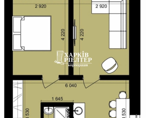 1-кімнатна квартира, Н.Бавария