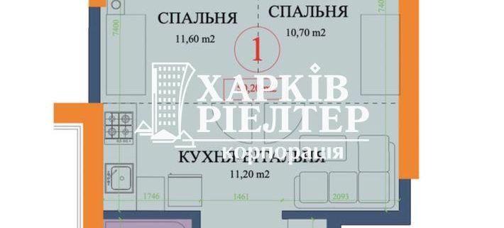 2-кімнатна квартира, Центр, ЖК Куликовский